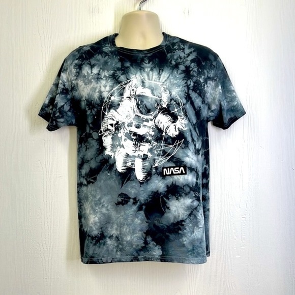 Hyper Space - Tye Dye Astronaut NASA Graphic Short Sleeve T Shirt Size Medium - Picture 2 of 9